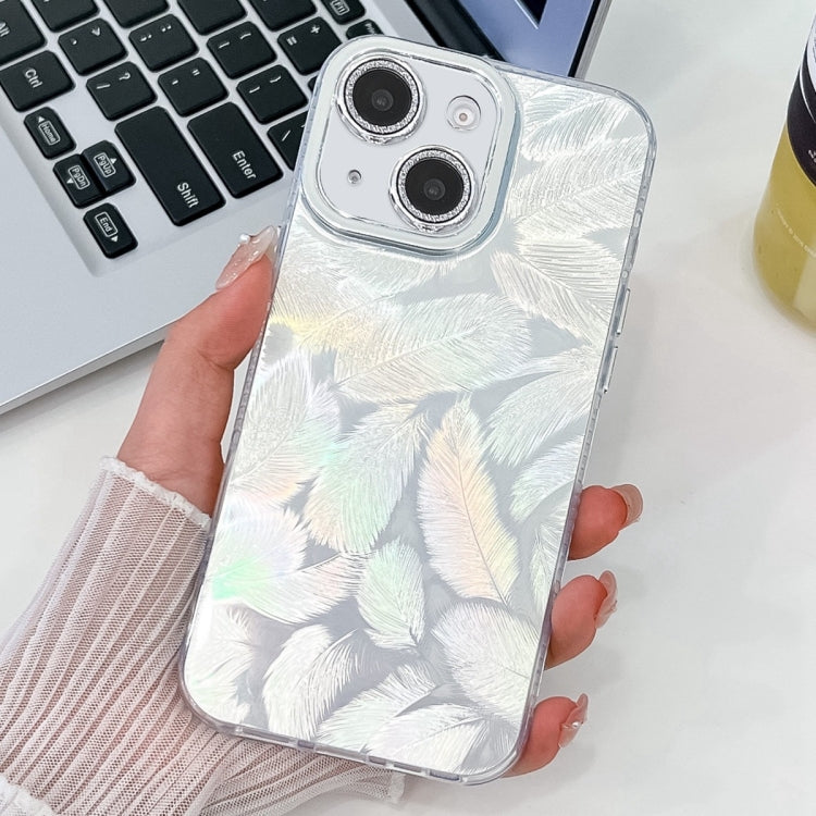 For iPhone 13 Plating Glitter Texture TPU Phone Case with Lens Film