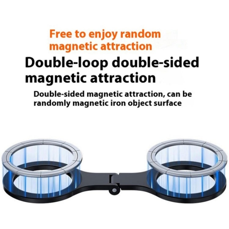 D59 Aluminum Alloy Finger Ring Grip MagSafe Dual Magnetic Phone Back Dual Ring Holder