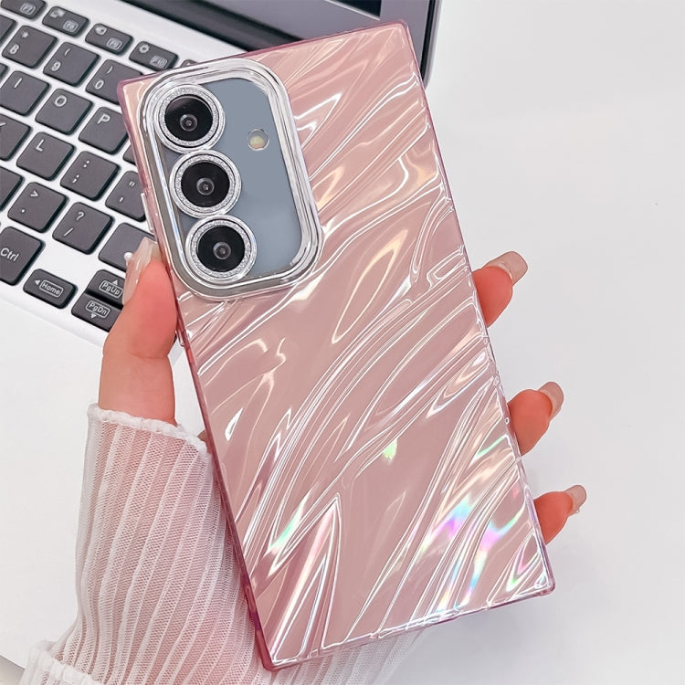 For Samsung Galaxy S23 Ultra 5G Plating Glitter Texture TPU Phone Case with Lens Film