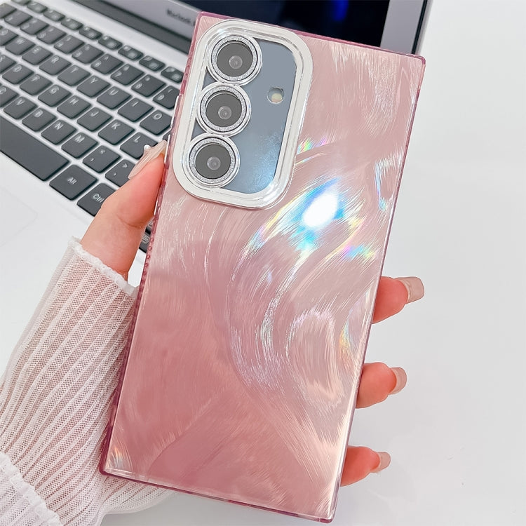 For Samsung Galaxy A35 5G Plating Glitter Texture TPU Phone Case with Lens Film