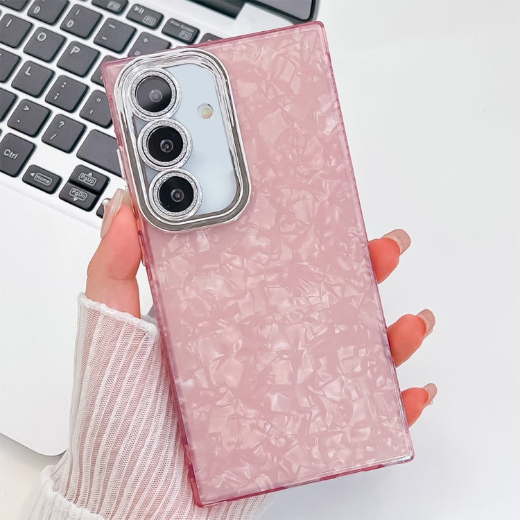 For Samsung Galaxy A15 5G Plating Glitter Texture TPU Phone Case with Lens Film