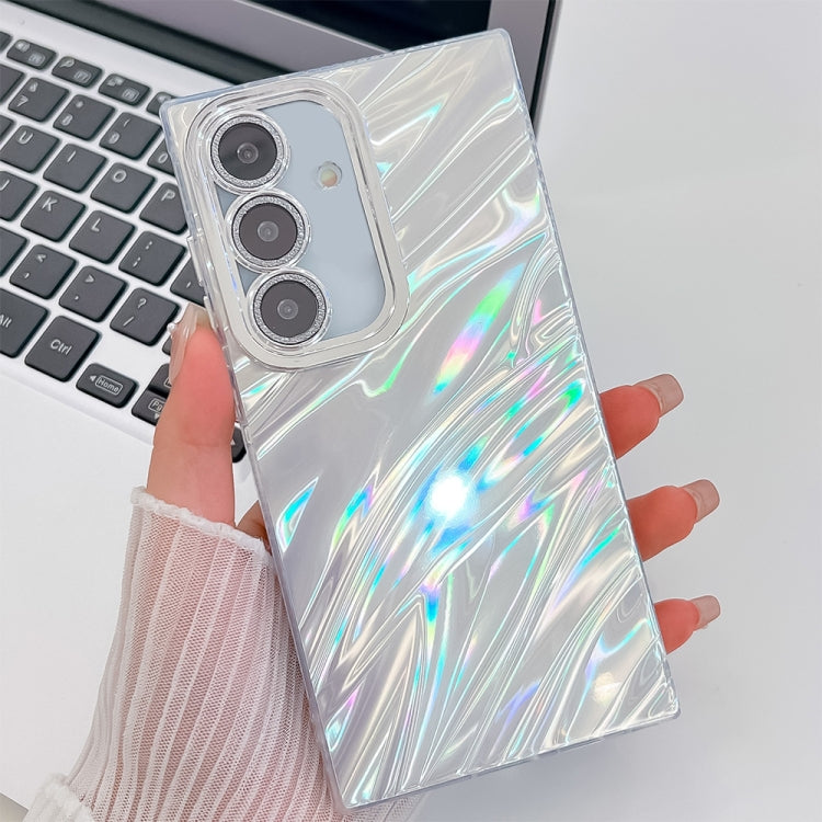 For Samsung Galaxy A35 5G Plating Glitter Texture TPU Phone Case with Lens Film