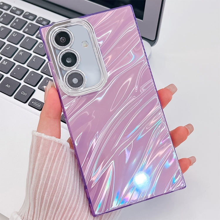 For Samsung Galaxy A55 5G Plating Glitter Texture TPU Phone Case with Lens Film