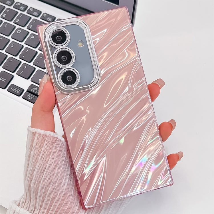 For Samsung Galaxy S25 5G Plating Glitter Texture TPU Phone Case with Lens Film