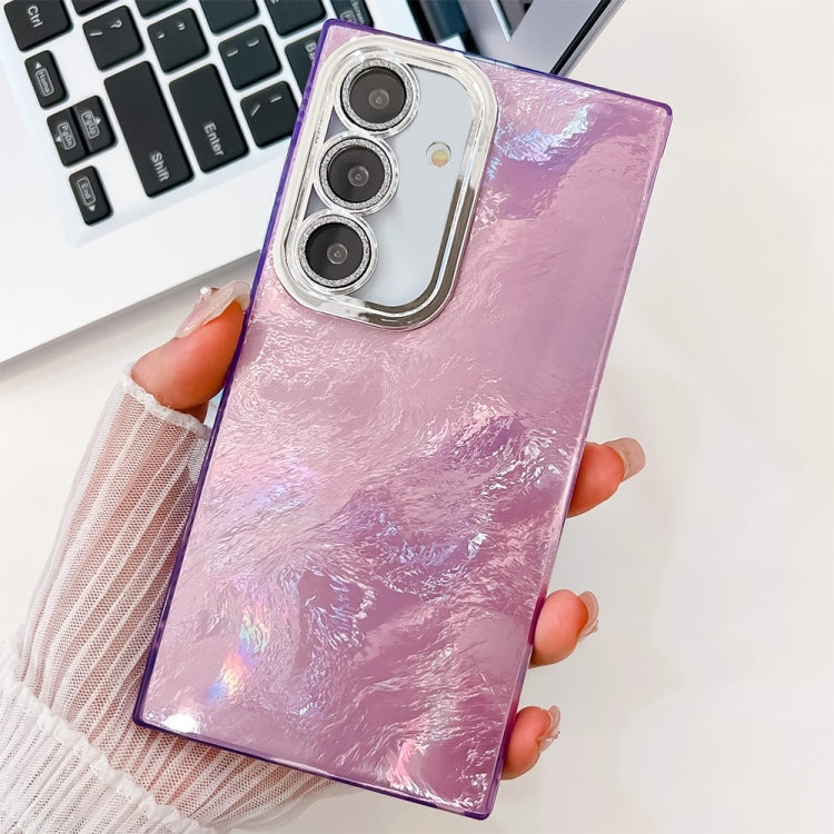 For Samsung Galaxy A16 5G Plating Glitter Texture TPU Phone Case with Lens Film