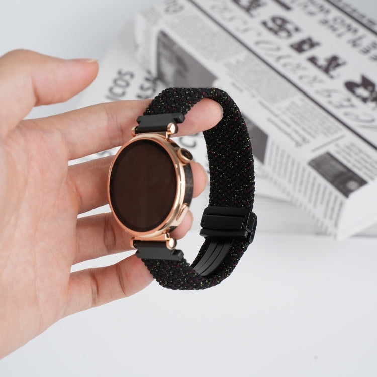 For Garmin Active S 18mm Magnetic Buckle Braided Watch Band