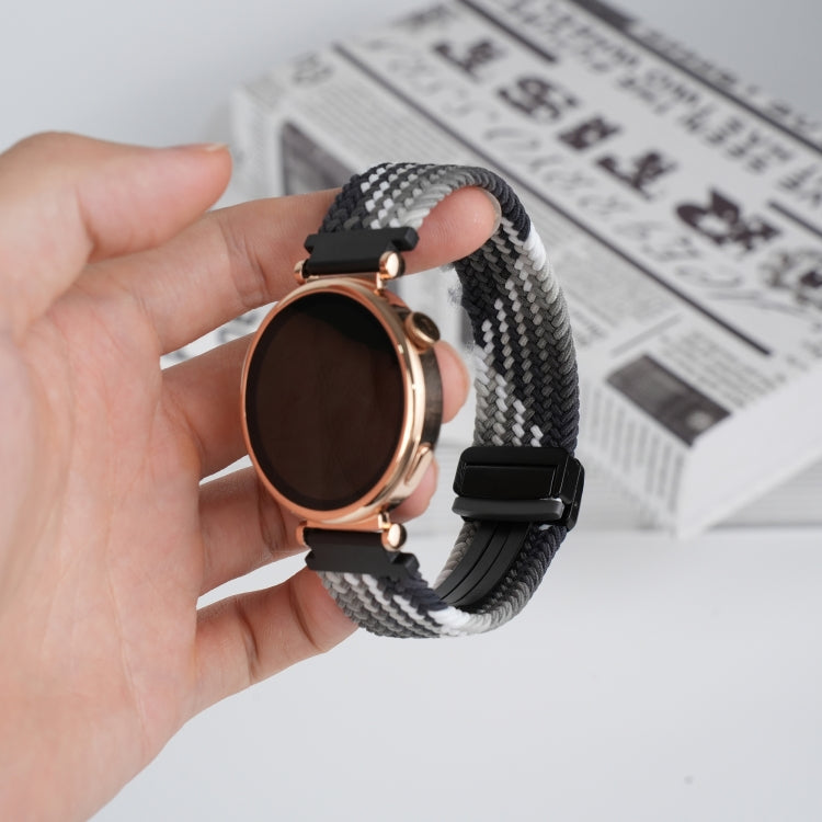 For Garmin Active S 18mm Magnetic Buckle Braided Watch Band