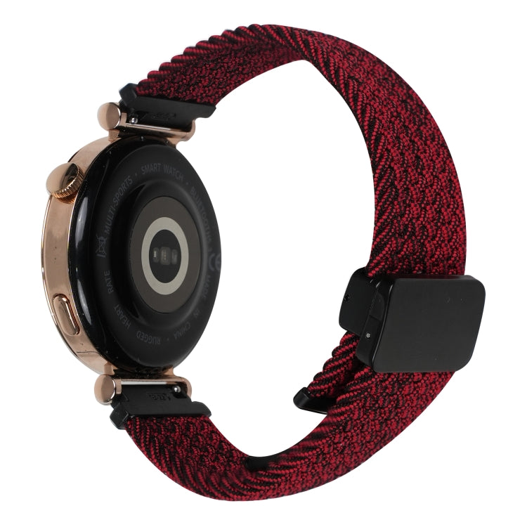 For Garmin Active S 18mm Magnetic Buckle Braided Watch Band