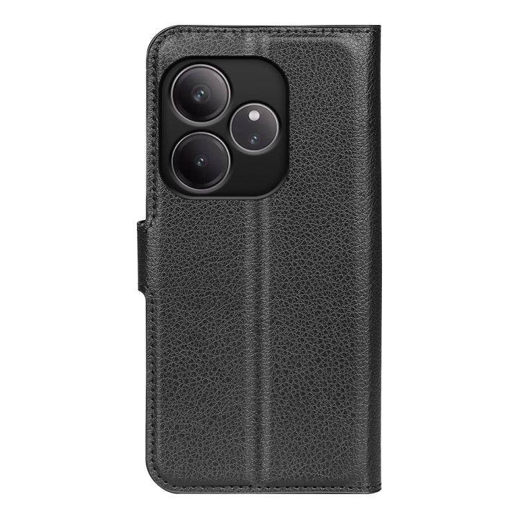 For Realme GT 6 5G Litchi Texture Horizontal Flip Leather Phone Case with Holder