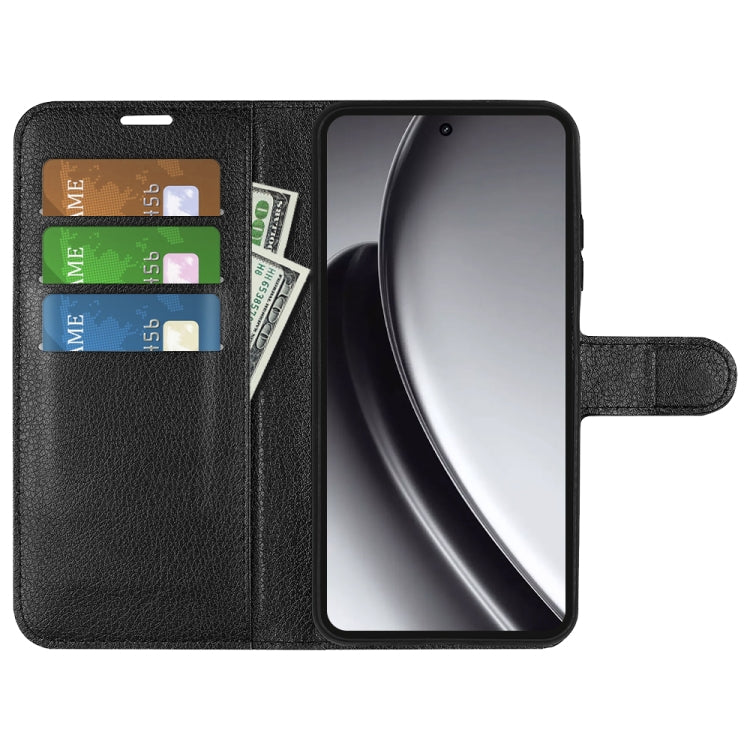 For Realme GT 6 5G Litchi Texture Horizontal Flip Leather Phone Case with Holder