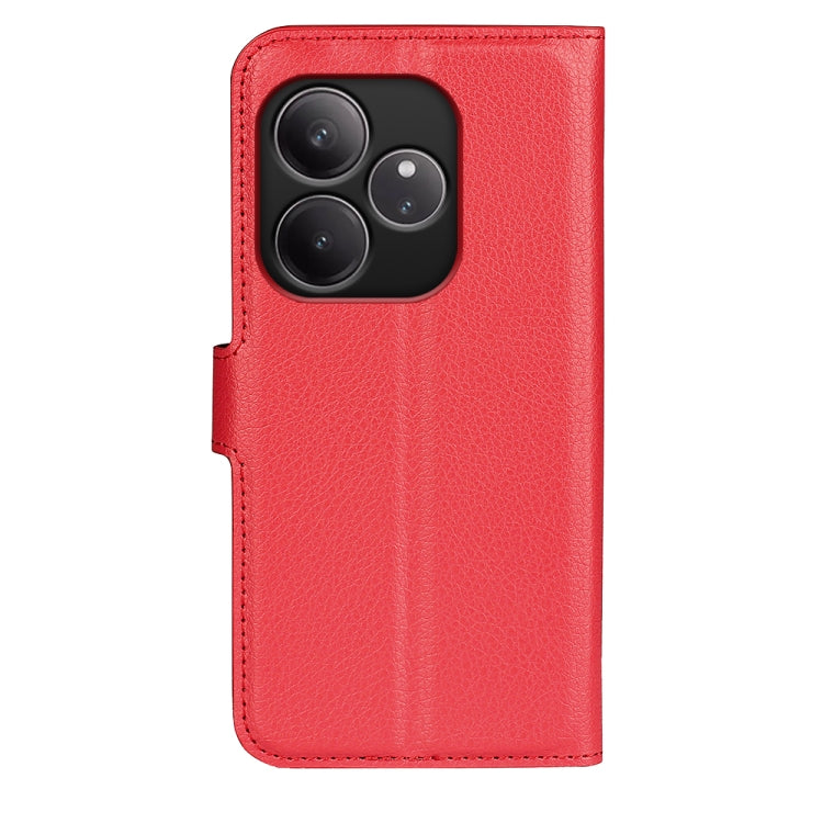 For Realme GT 6 5G Litchi Texture Horizontal Flip Leather Phone Case with Holder