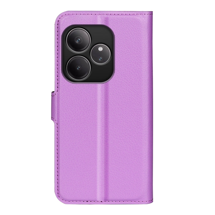 For Realme GT 6 5G Litchi Texture Horizontal Flip Leather Phone Case with Holder