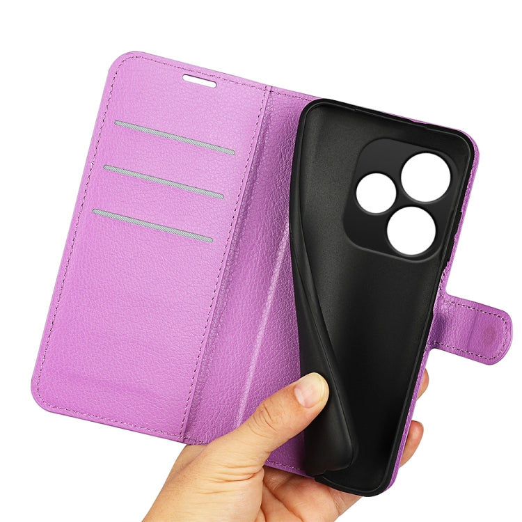 For Realme GT 6 5G Litchi Texture Horizontal Flip Leather Phone Case with Holder