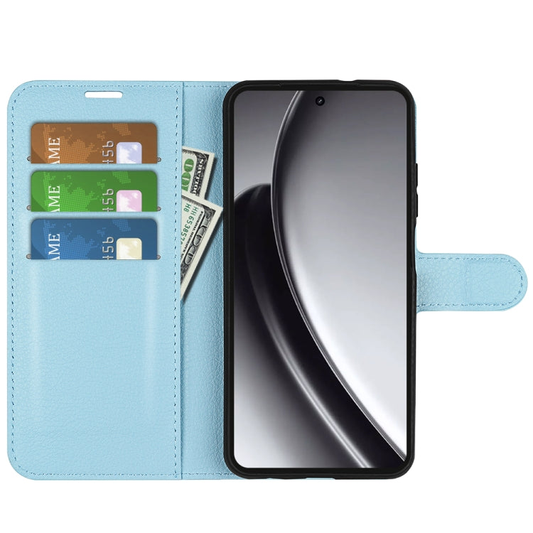 For Realme GT 6 5G Litchi Texture Horizontal Flip Leather Phone Case with Holder