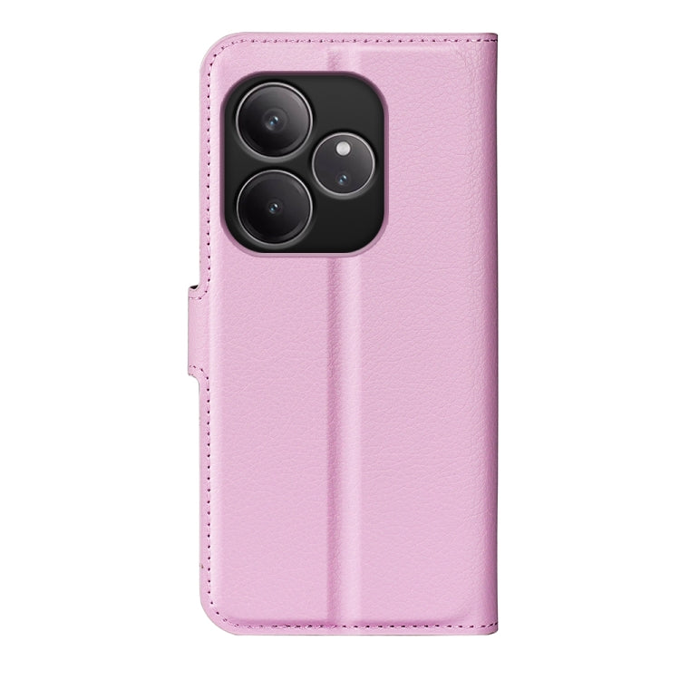 For Realme GT 6 5G Litchi Texture Horizontal Flip Leather Phone Case with Holder