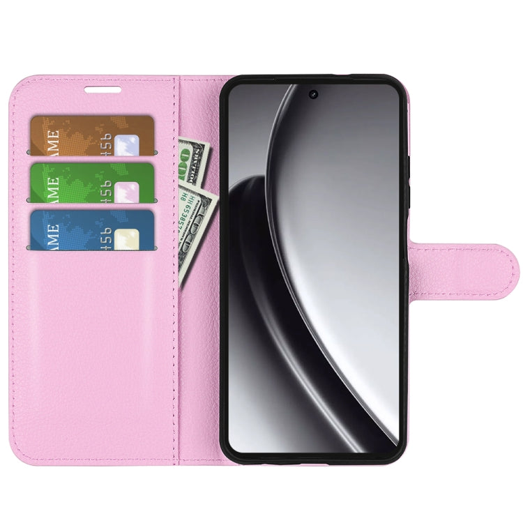For Realme GT 6 5G Litchi Texture Horizontal Flip Leather Phone Case with Holder
