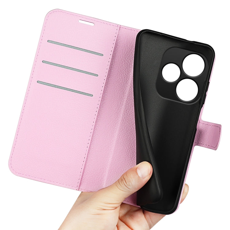 For Realme GT 6 5G Litchi Texture Horizontal Flip Leather Phone Case with Holder