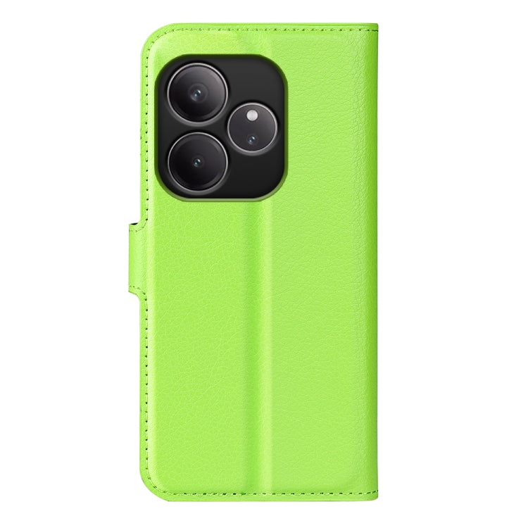 For Realme GT 6 5G Litchi Texture Horizontal Flip Leather Phone Case with Holder