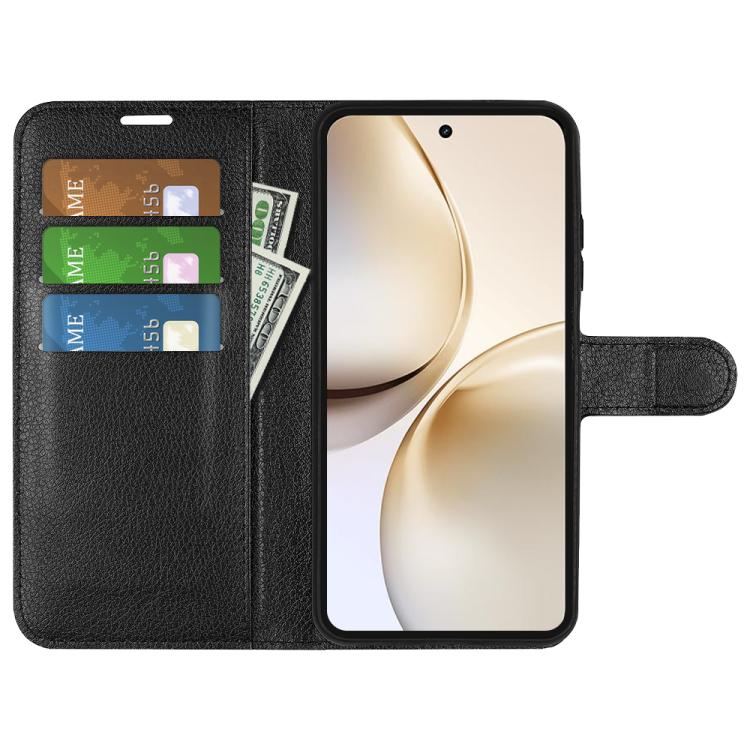 For Realme 14 Pro+ Litchi Texture Horizontal Flip Leather Phone Case with Holder