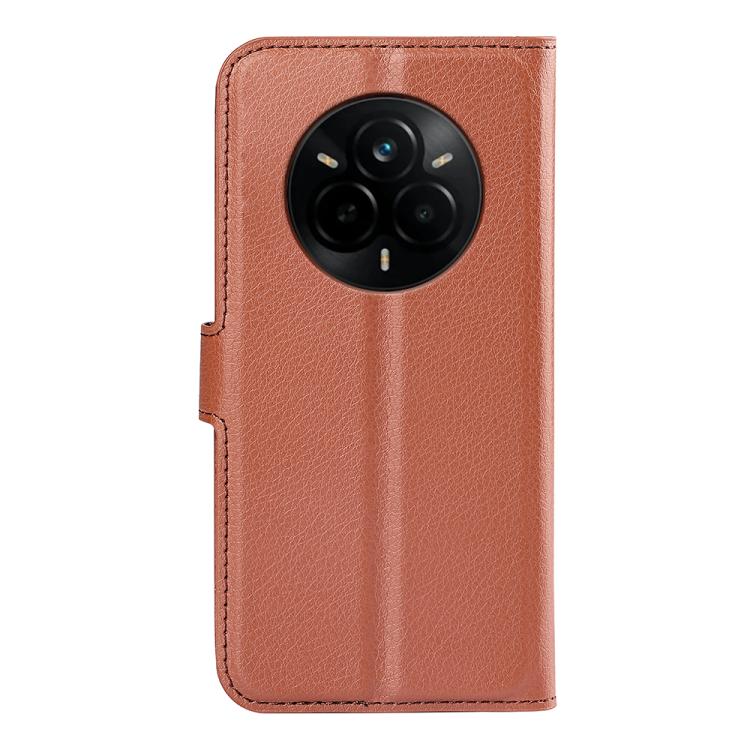 For Realme 14 Pro+ Litchi Texture Horizontal Flip Leather Phone Case with Holder