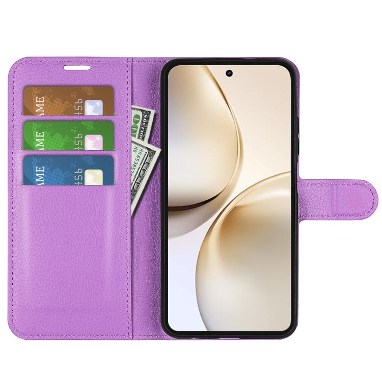 For Realme 14 Pro+ Litchi Texture Horizontal Flip Leather Phone Case with Holder