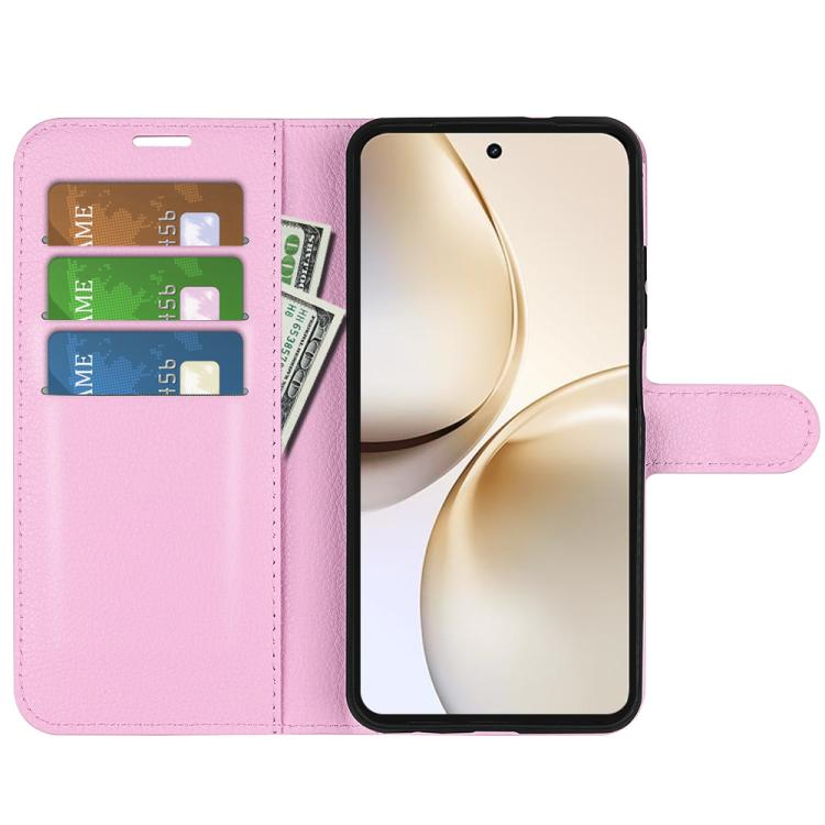 For Realme 14 Pro+ Litchi Texture Horizontal Flip Leather Phone Case with Holder