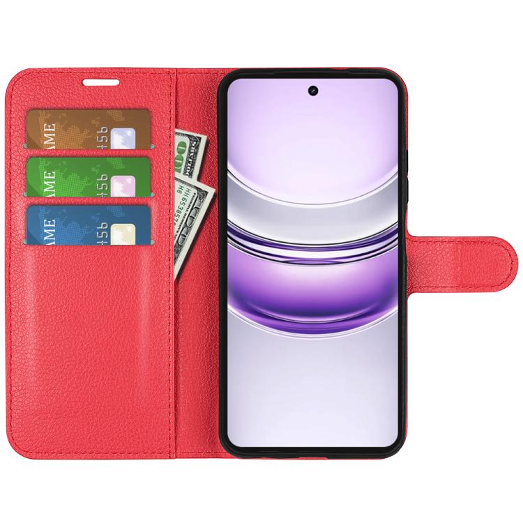 For Realme 14X 4G Litchi Texture Horizontal Flip Leather Phone Case with Holder