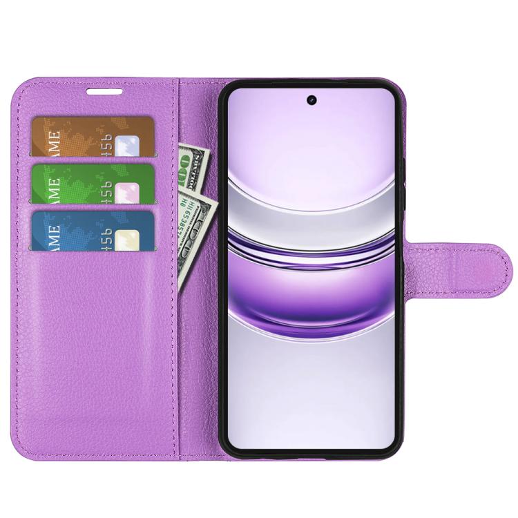 For Realme 14X 4G Litchi Texture Horizontal Flip Leather Phone Case with Holder