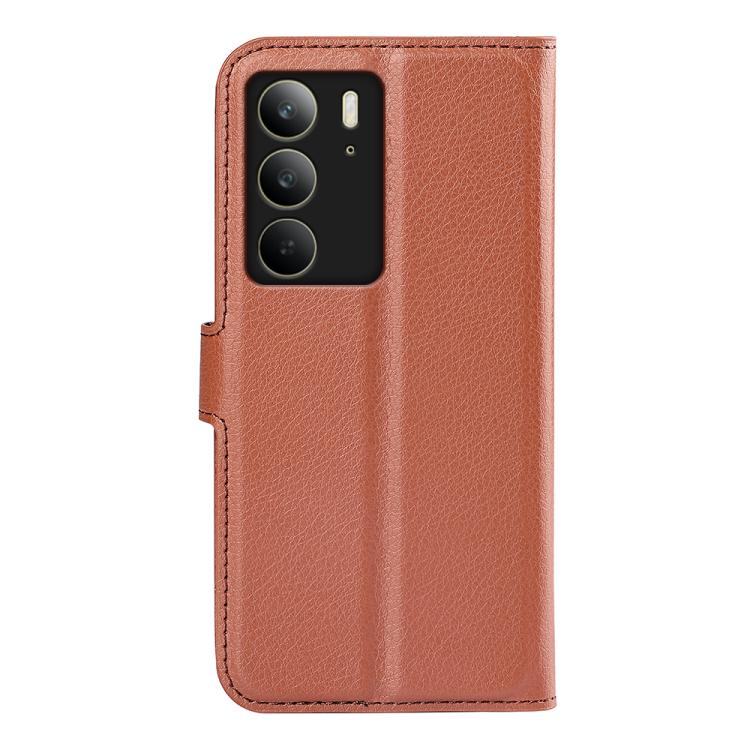 For Realme C75 Litchi Texture Horizontal Flip Leather Phone Case with Holder