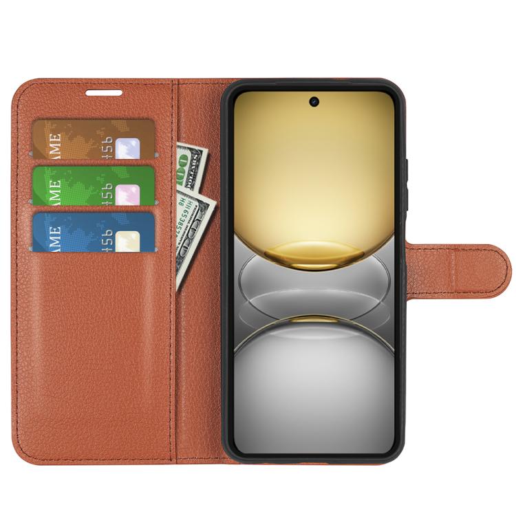 For Realme C75 Litchi Texture Horizontal Flip Leather Phone Case with Holder