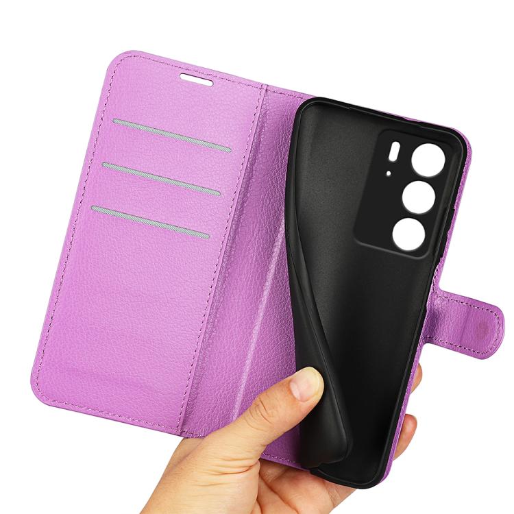 For Realme C75 Litchi Texture Horizontal Flip Leather Phone Case with Holder