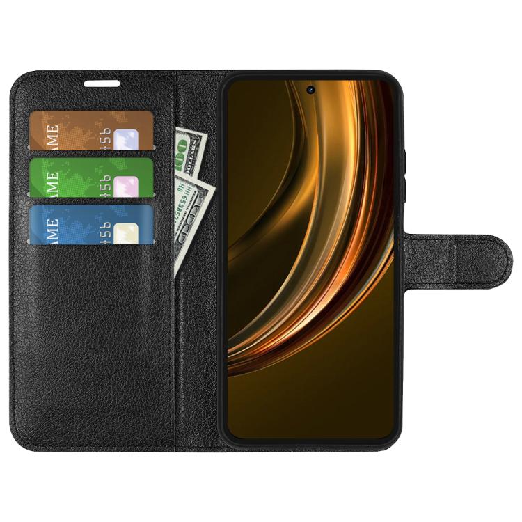 For Realme 13+ 5G Litchi Texture Horizontal Flip Leather Phone Case with Holder