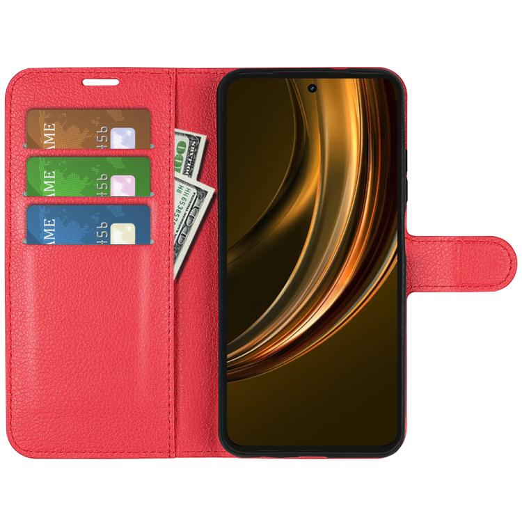 For Realme 13+ 5G Litchi Texture Horizontal Flip Leather Phone Case with Holder