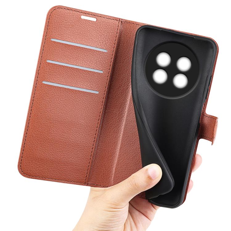 For Realme 13+ 5G Litchi Texture Horizontal Flip Leather Phone Case with Holder