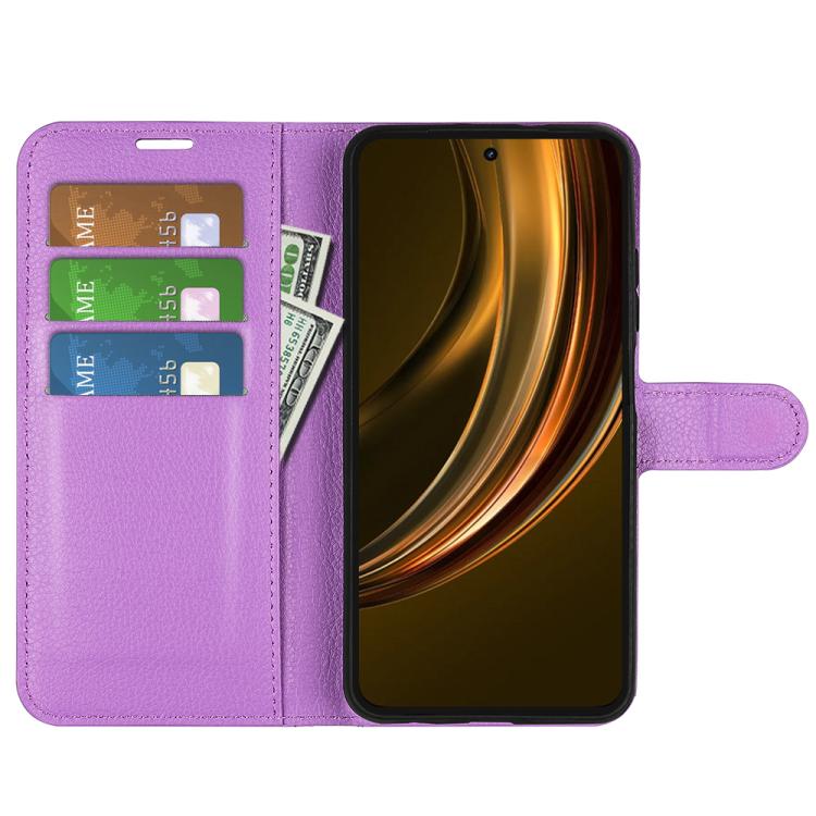 For Realme 13+ 5G Litchi Texture Horizontal Flip Leather Phone Case with Holder