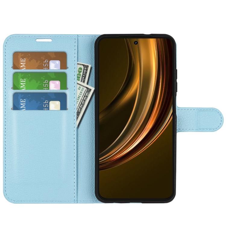 For Realme 13+ 5G Litchi Texture Horizontal Flip Leather Phone Case with Holder