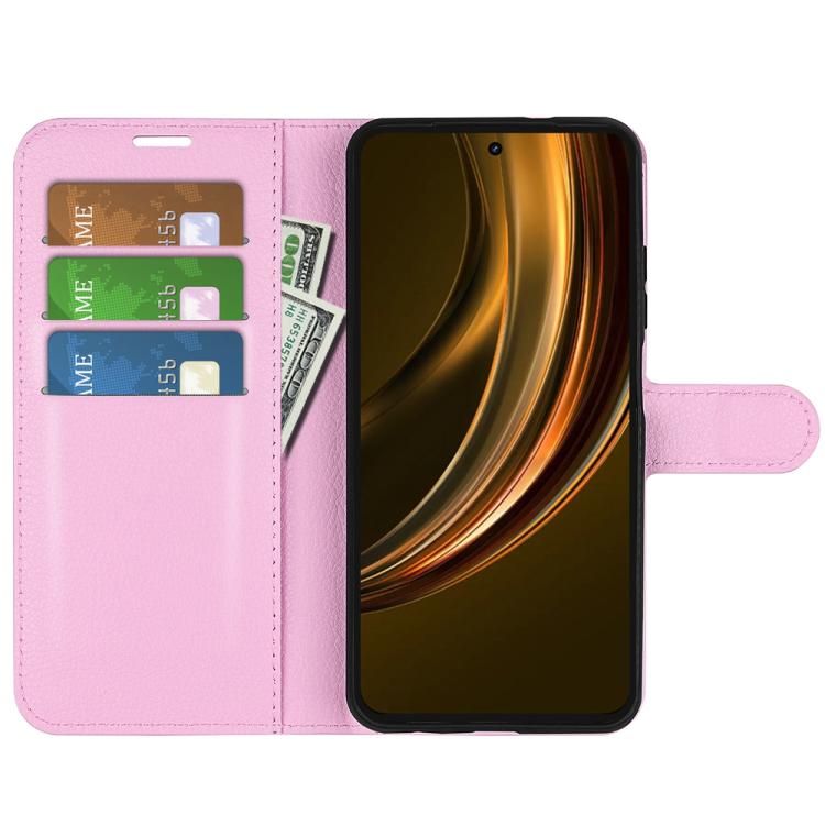 For Realme 13+ 5G Litchi Texture Horizontal Flip Leather Phone Case with Holder