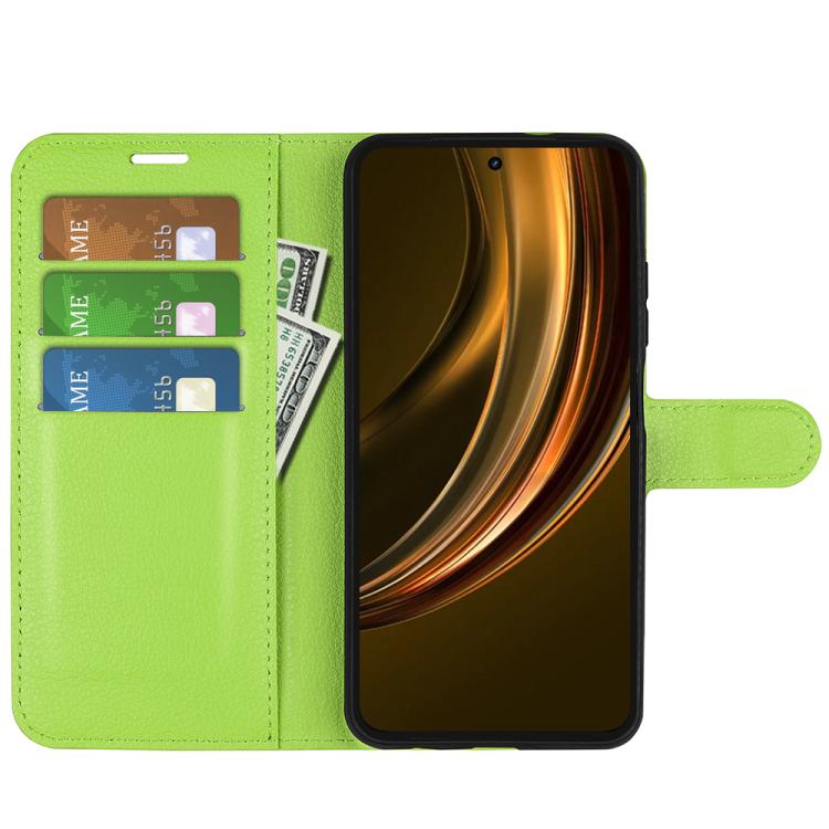 For Realme 13+ 5G Litchi Texture Horizontal Flip Leather Phone Case with Holder
