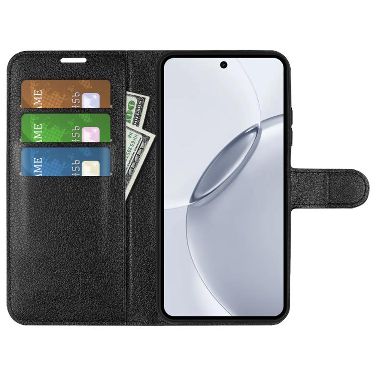 For Realme 16 Pro+ 5G Litchi Texture Horizontal Flip Leather Phone Case with Holder