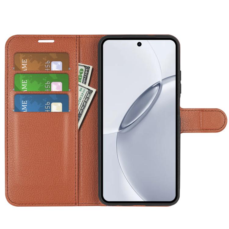 For Realme 16 Pro+ 5G Litchi Texture Horizontal Flip Leather Phone Case with Holder