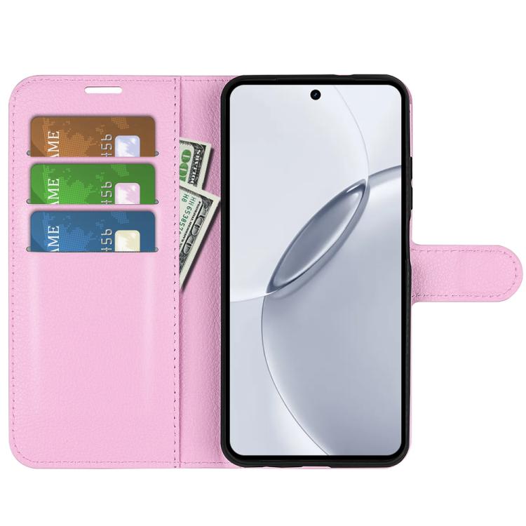 For Realme 16 Pro+ 5G Litchi Texture Horizontal Flip Leather Phone Case with Holder