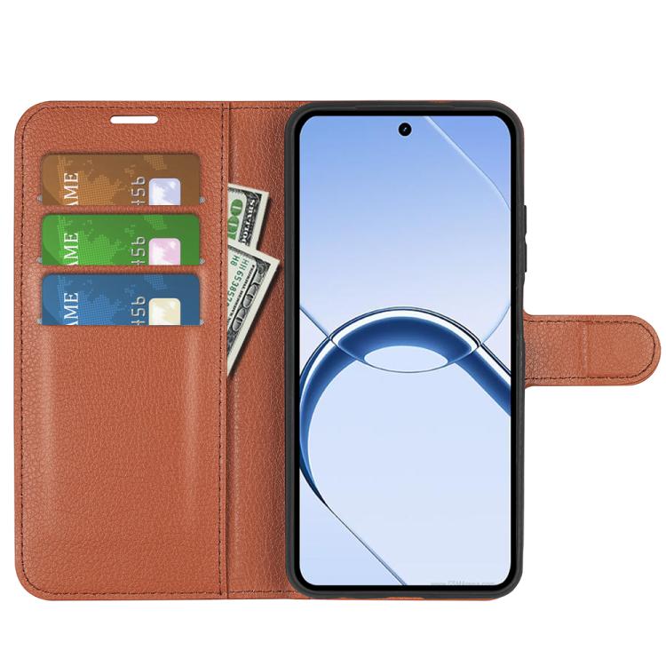 For Realme 16 5G Litchi Texture Horizontal Flip Leather Phone Case with Holder