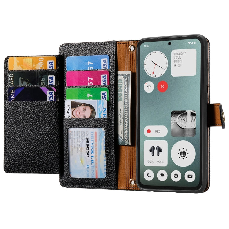 For Nothing CMF Phone 1 Love Zipper Lanyard Leather Phone Case