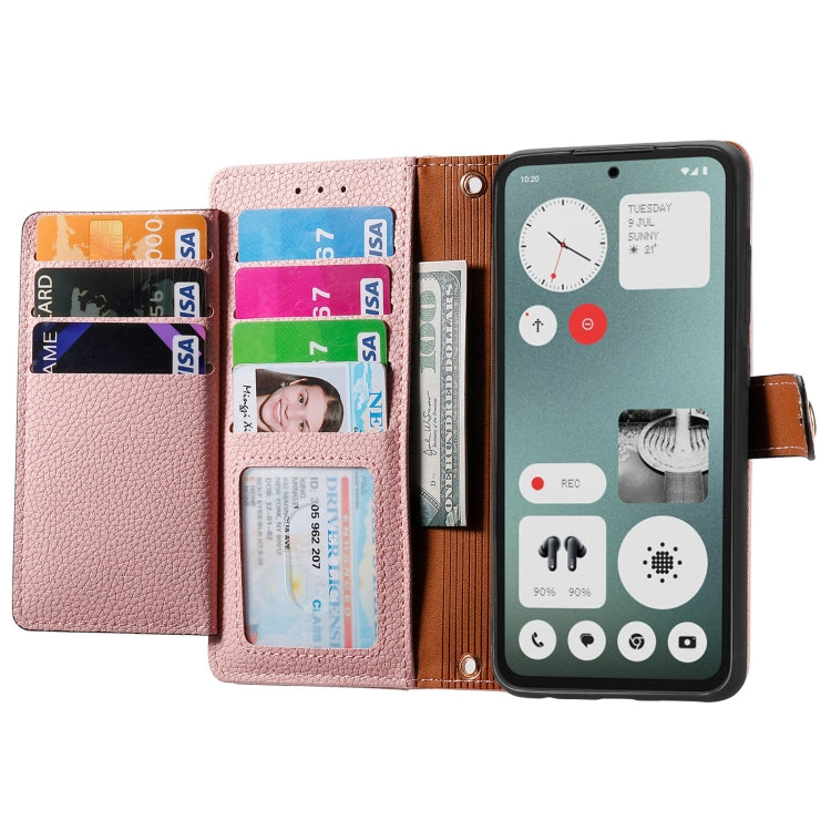 For Nothing CMF Phone 1 Love Zipper Lanyard Leather Phone Case