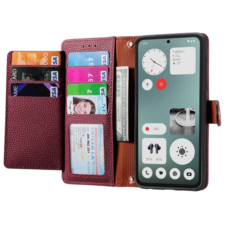 For Nothing CMF Phone 1 Love Zipper Lanyard Leather Phone Case