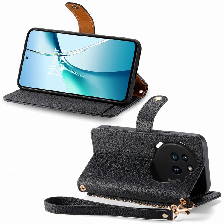 For Nothing Phone 3a Pro Love Zipper Lanyard Leather Phone Case