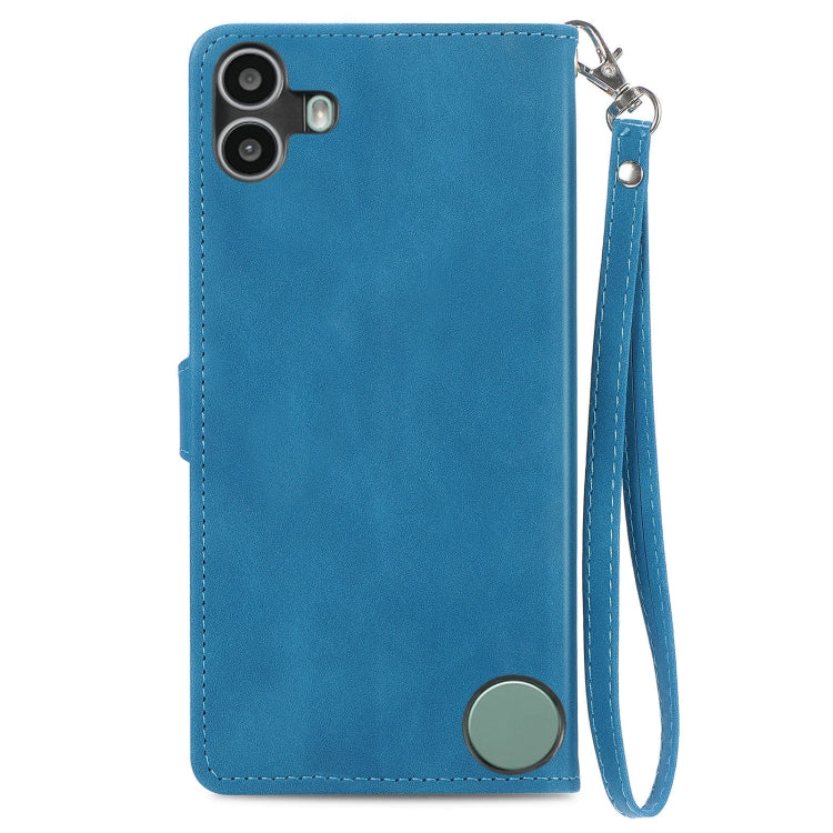 For Nothing CMF Phone 1 Embossed Flower Zipper Leather Phone Case