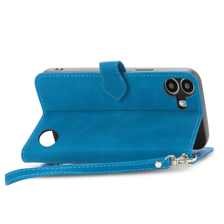 For Nothing CMF Phone 1 Embossed Flower Zipper Leather Phone Case