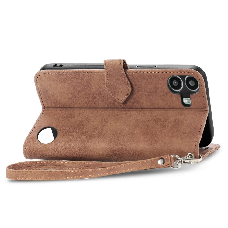 For Nothing CMF Phone 1 Embossed Flower Zipper Leather Phone Case