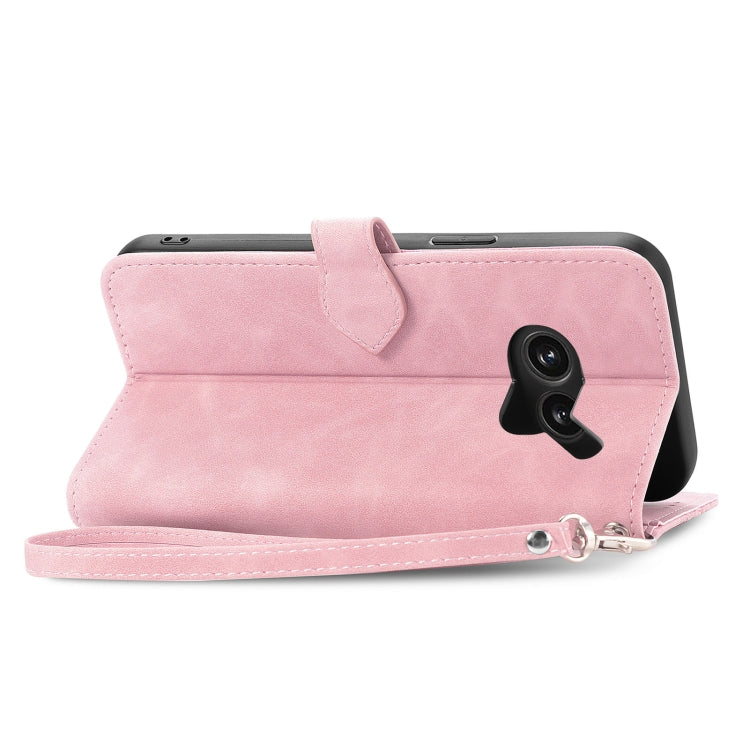 For Nothing Phone 2a Plus Embossed Flower Zipper Leather Phone Case